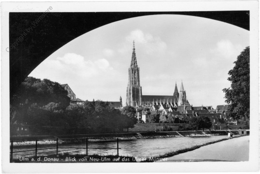 Ulm, Blick von Neu-Ulm auf das Ulmer Münster