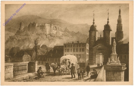Heidelberg, Schloss und Karl-Theodor-Brücke