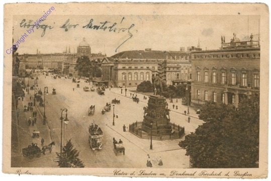 ak200728 Berlin, Unter d. Linden m. Denkmal Friedrich d. Großen