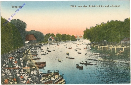 ak200731 Berlin, Treptow, Blick von der Abtei-Brücke auf "Zenner"