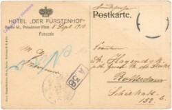 Berlin, Am Potsdamer Platz, Hotel "Der Fürstenhof"