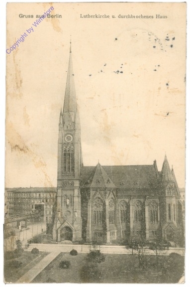 Berlin, Lutherkirche u. durchbrochenes Haus