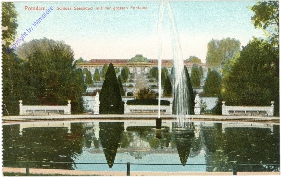 Potsdam, Schloss Sanssouci mit der großen Fontaine