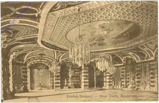 Potsdam, Schloss Sanssouci, Neues Palais, Muschelsaal