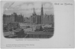 Hamburg, Lagerhäuser mit Catharinen-Kirche