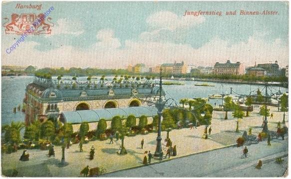 Hamburg, Jungfernstieg und Binnen-Alster