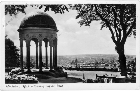 Wiesbaden, Blick v. Neroberg auf die Stadt