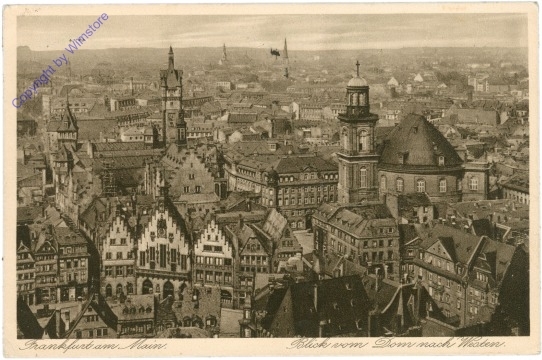 Frankfurt am Main, Blick vom Dom nach Westen