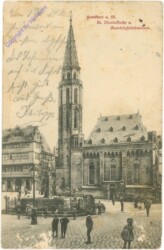 Frankfurt am Main, St.Nicolaikirche u. Gerechtigkeitsbrunnen