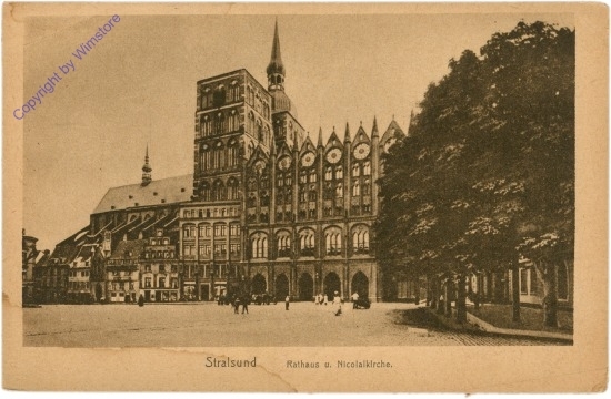 Stralsund, Rathaus und Nicolaikirche