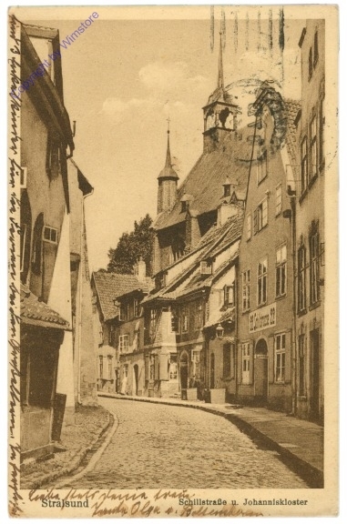 Stralsund, Schillstraße und Johanniskloster