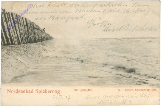 Nordseebad Spiekeroog, Die Springflut