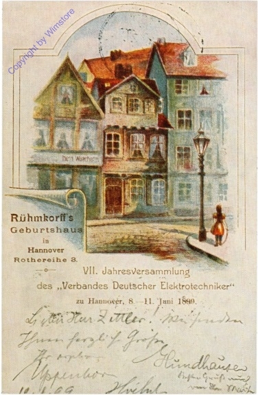 Hannover, Rühmkorff's Geburtshaus