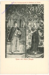 Goslar, Rathaus, Kaiser und Sibylla Phrygia