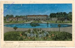Hannover, Schloss Herrenhausen mit Goldfischteich