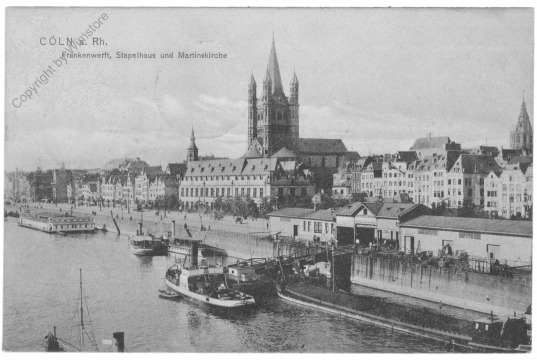 Köln, Frankenwerft, Stapelhaus und Martinskirche