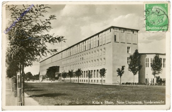 Köln, Neue Universität, Vorderansicht