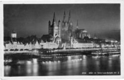 ak201280 Köln, Nachtbeleuchtung