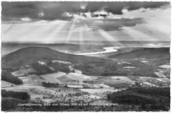 Petersberg, Abendstimmung, Blick vom Ölberg auf Petersberg und Rhein