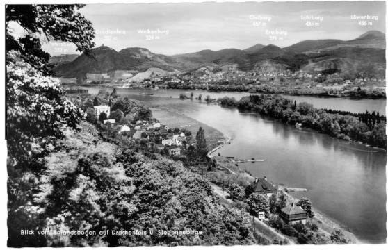 Rolandsbogen, Blick auf Drachenfels u. Siebengebirge