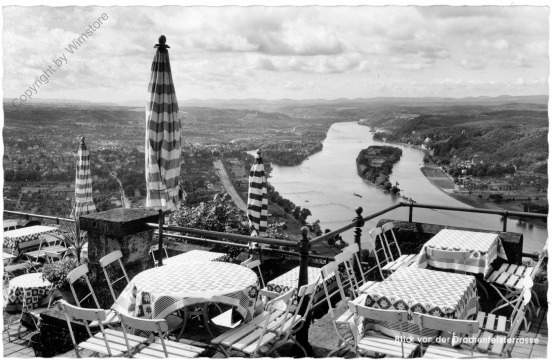 Drachenfels, Blick von der Terrasse