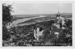 Königswinter, Blick auf Drachenburg und Königswinter