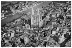 Regensburg, Blick auf den Dom und Neupfarrplatz