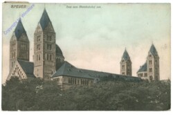 ak201397 Speyer am Rhein, Dom vom Rheinbahnhof aus