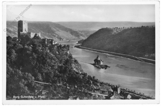 Kaub, Burg Gutenfels und Pfalz