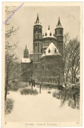 Worms, Dom im Schnee