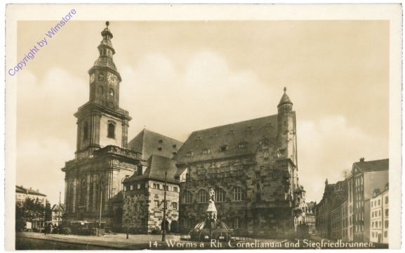 Worms, Cornelianum und Siegfriedbrunnen