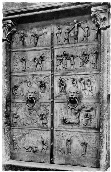 ak201473 Worms, Türe an der Pauluskirche