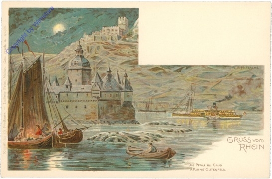 Kaub, Die Pfalz und Ruine Gutenfels