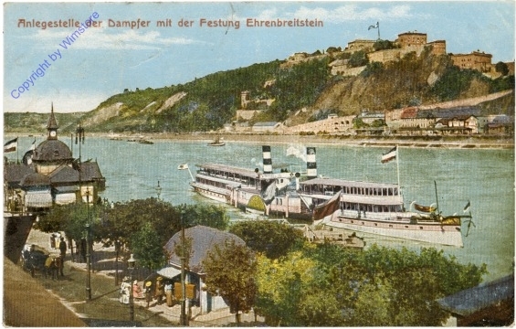 Ehrenbreitstein, Anlegestelle der Dampfer mit der Festung