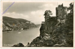 Rheinstein, Burg mit Blick auf Assmannshausen