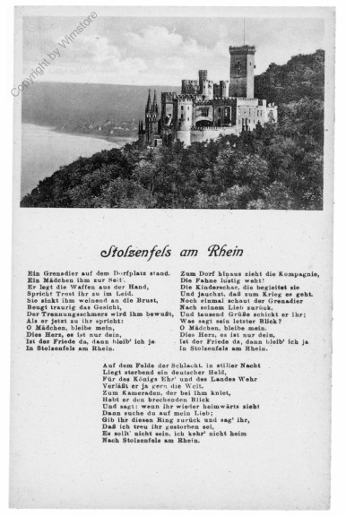 Stolzenfels, Vers