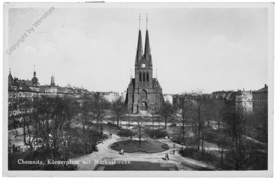 Chemnitz, Körnerplatz mit Markuskirche