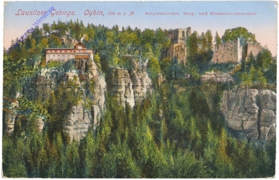 Lausitzer Gebirge, Oybin, Bergrestaurant, Burg- und Klosterkirchenruine