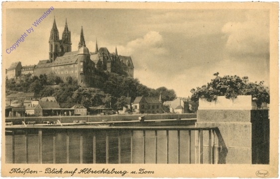 Meißen, Blick auf Albrechtsburg und Dom