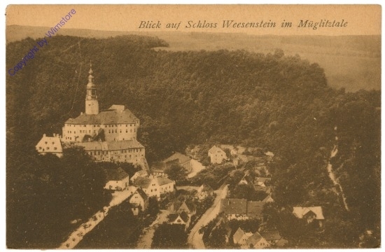 Weesenstein, Blick auf das Schloss im Müglitztale