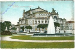 Dresden, Kgl. Hofoper vom Zwinger gesehen