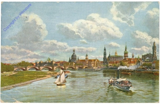 Dresden, Altstadt, Blick v.d. Marienbrücke