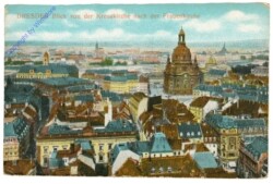 Dresden, Blick von der Kreuzkirche nach der Frauenkirche