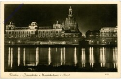 Dresden, Frauenkirche u. Kunstakademie b. Nacht