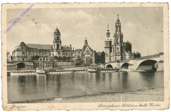 Dresden, Ständehaus, Schloß und kath. Kirche