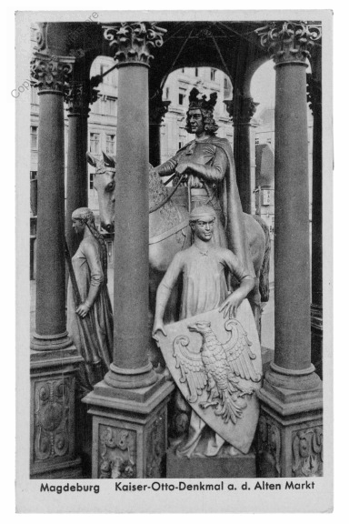 ak201729 Magdeburg, Kaiser-Otto-Denkmal a.d. Alten Markt