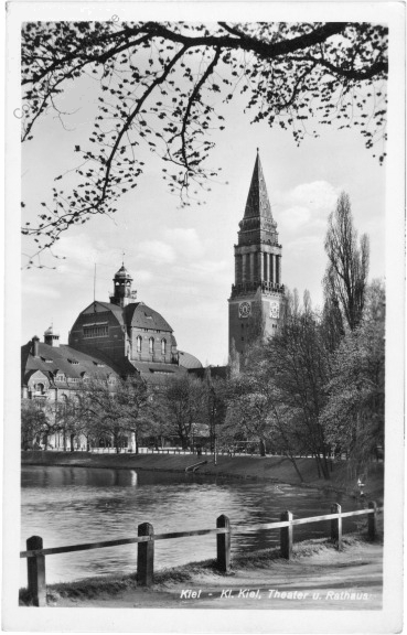 Kiel, Kl. Kiel, Theater u. Rathaus