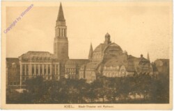Kiel, Stadt-Theater mit Rathaus