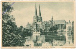 Lübeck, Mühlenteich mit Dom und Museum