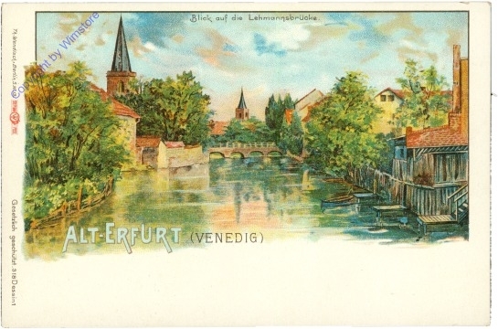 Erfurt, Alt-Erfurt (Venedig), Blick auf die Lehmannsbrücke